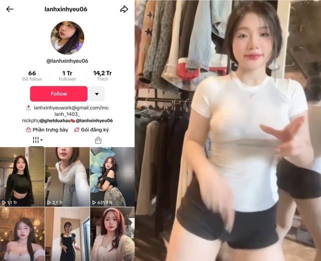 Clip sex Lanhxinhyeu tiktoker làm BJ cho trai